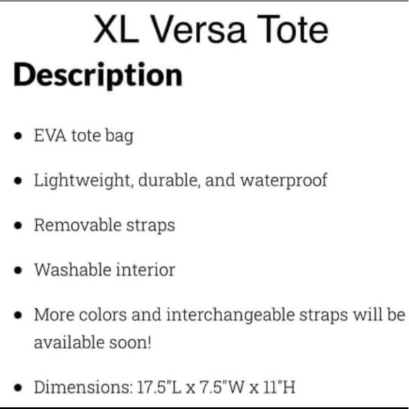 2 Versa XL Versa Tote w/original straps - Picture 2 of 11
